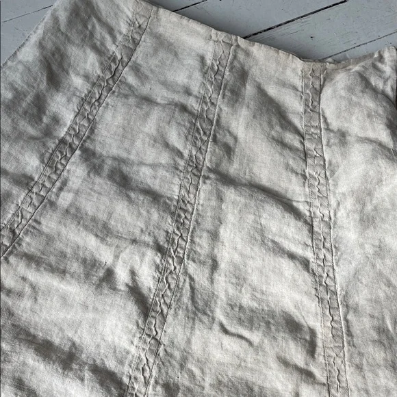 Vintage GAP Cream A-Line Women's Skirt, Linen
